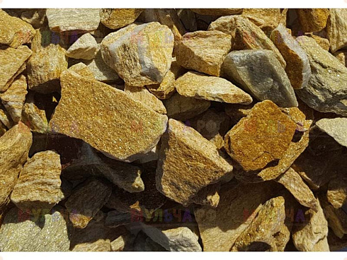 Kamenclub.ru: Щебень крошка желтый (ЗЛАТОЛИТ) фр. 20-40 мм.  купить в Костроме златолит бежевый, золотистый, желтый декоративная каменная крошка 10800 руб/т   фото КАМЕНЬ КЛУБ