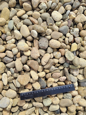 Kamenclub.ru: Галька речная окат рыжая фр. 20-40 мм. купить  в Костроме галька речная окатанная рыжая желтая серая округлая речная галька 5000 руб/т   фото КАМЕНЬ КЛУБ