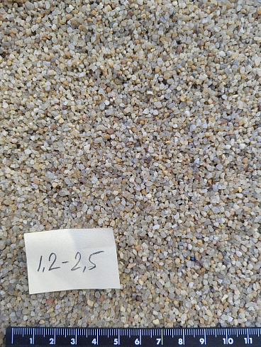 Кварцевый песок сухой фракцинированный фр. 1,2-2,5 мм.  купить в Костроме фото Камень Клуб