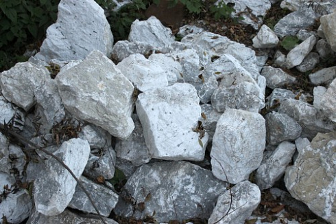 Kamenclub.ru: Мраморизированный известняк фр. 100-500 мм.  купить в Костроме известняк серый белый темно-серый сероватый валун природного образования окатанный 10500 руб/т   фото КАМЕНЬ КЛУБ