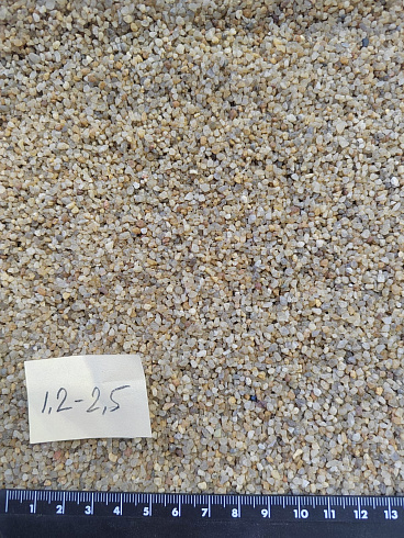 Кварцевый песок сухой фракцинированный фр. 1,2-2,5 мм.  купить в Костроме фото Камень Клуб