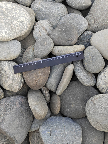 Kamenclub.ru: Галька речная плоская (серо-белая) фр. 70-120 мм. купить  в Костроме галька галечник речной серый, белый окатанная плоская  природная галька 9000 руб/т   фото КАМЕНЬ КЛУБ