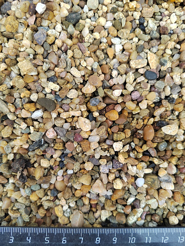 Галька речная окат (рыжая) фр.3-5 мм купить в Костроме 