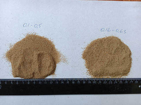 Кварцевый песок для площадок фр. 0,1-0,5 мм.  купить в Костроме фото Камень Клуб