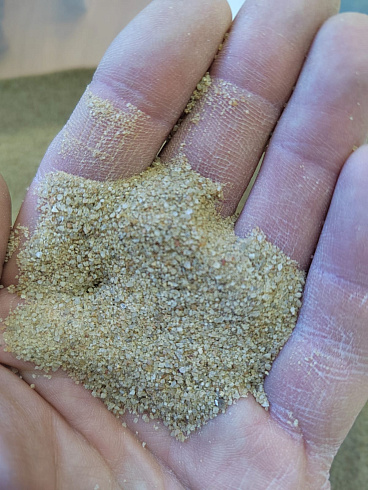 Кварцевый песок для площадок фр. 0,16-0,63 мм.  купить в Костроме фото Камень Клуб