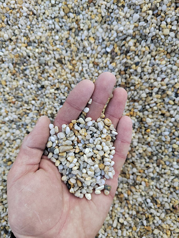 фото Галька крымская жемчужная фр. 3-5 мм. купить в Костроме  в интернет-портале КАМЕНЬ КЛУБ